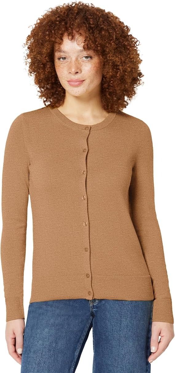 Brown Button-Up Cardigan Sweater image 2